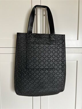 Comme des Garçons New $511 Embossed Leather Tote Bag